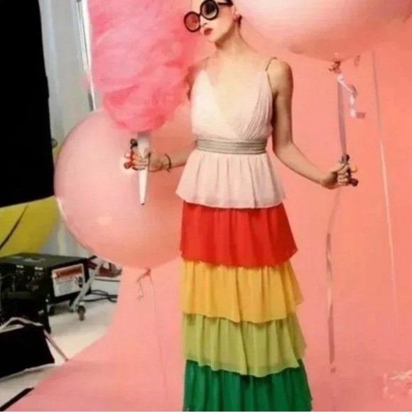 Alice and Olivia Rainbow Tiered Skirt - Picture 4 of 5